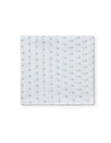 Muselina 1. 20 x 1. 20  Mod Star Bco/Azul