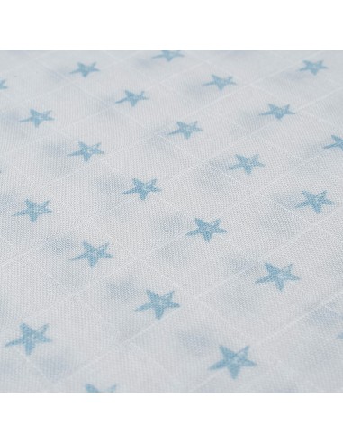 Muselina 1. 20 x 1. 20  Mod Star Bco/Azul