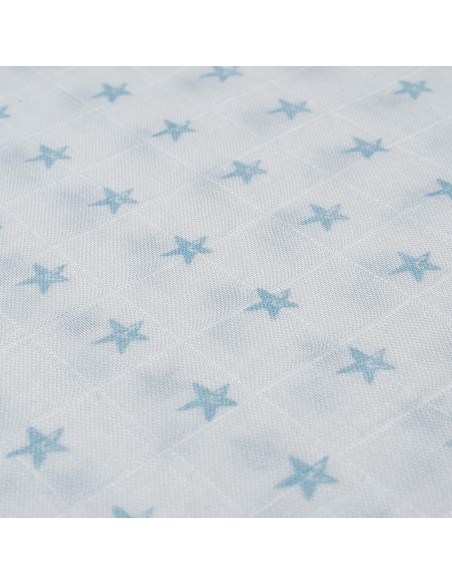 Muselina 1. 20 x 1. 20  Mod Star Bco/Azul