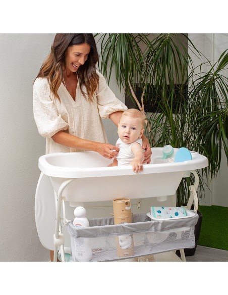 Bañera con Cambiador+Patas Modelo Estrellas
