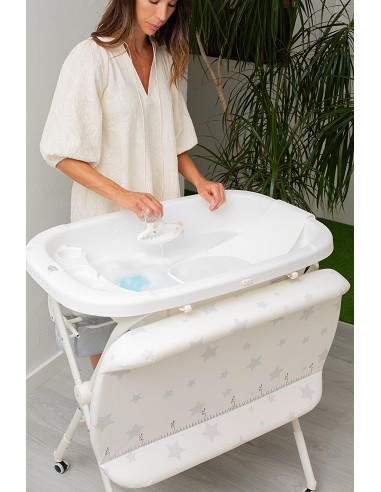 Bañera con Cambiador+Patas Modelo Estrellas
