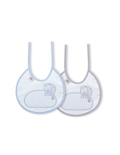 Pack 2 Baberos Azul/Gris