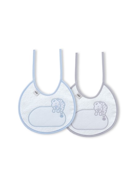 Pack 2 Baberos Azul/Gris