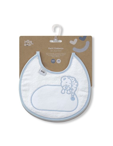 Pack 2 Baberos Azul/Gris