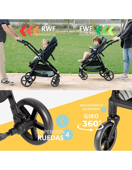 Carro de Paseo 2 En 1 Capazo+Silla Modelo Versa Negro