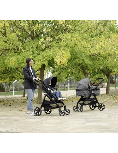 Carro de Paseo 2 En 1 Capazo+Silla Modelo Versa Negro