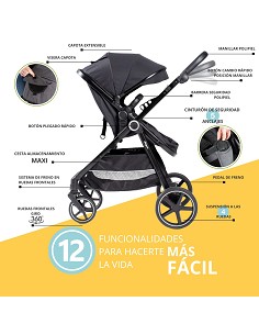 Carro de Paseo 3 En 1 Capazo+Silla+Grupo 0 Modelo Versa... 2