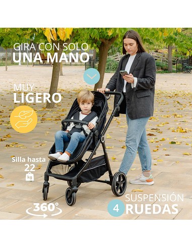 Carro de Paseo 3 En 1 Capazo+Silla+Grupo 0...