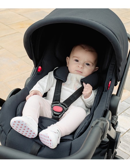 Carro de Paseo 3 En 1 Capazo+Silla+Grupo 0 Modelo Versa Negro