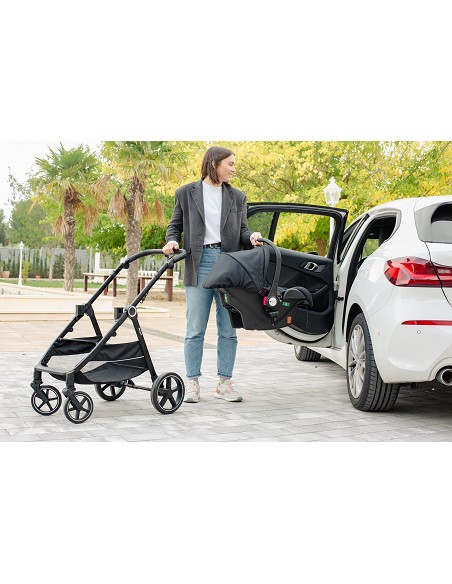 Carro de Paseo 3 En 1 Capazo+Silla+Grupo 0 Modelo Versa Negro