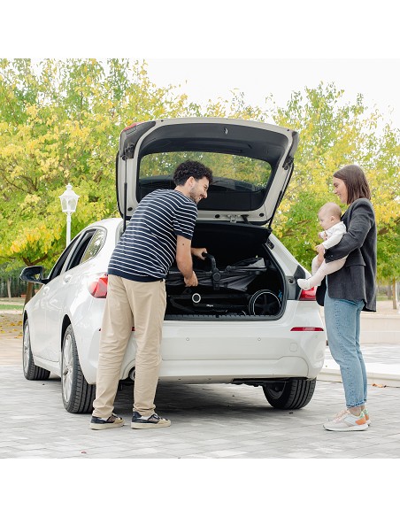 Carro de Paseo 3 En 1 Capazo+Silla+Grupo 0 Modelo Versa Negro