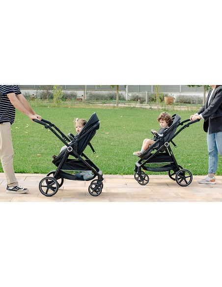 Carro de Paseo 3 En 1 Capazo+Silla+Grupo 0 Modelo Versa Negro