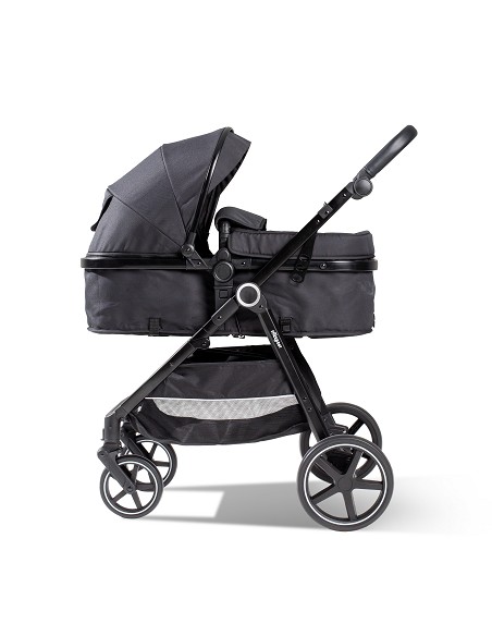 Carro de Paseo 3 En 1 Capazo+Silla+Grupo 0 Modelo Versa Negro