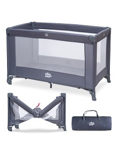 Cuna de Viaje Plegable Gris