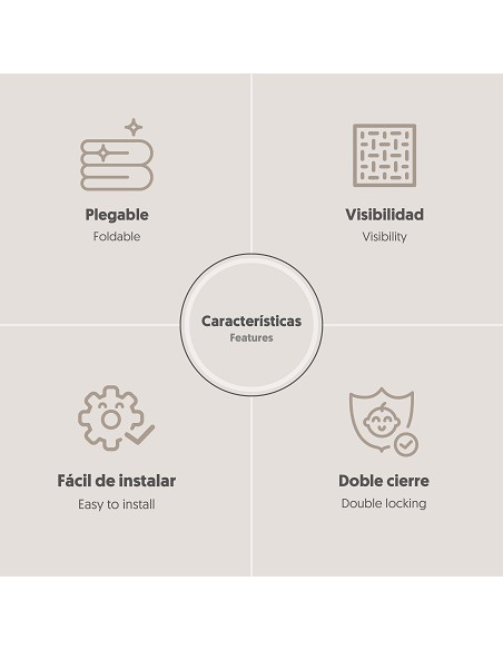 Cuna de Viaje Plegable Gris