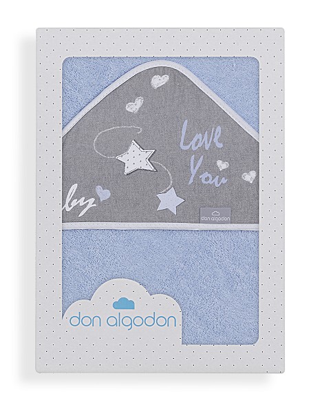 Capa de Baño 1 x 1 Mt Mod  Love You Azul