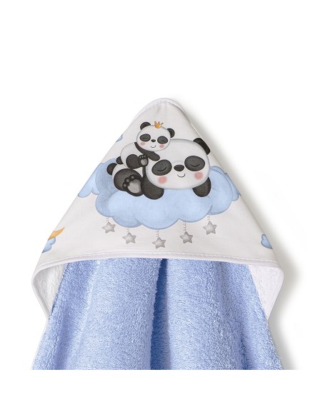 Capa de Baño 1 x 1 Mt Mod  Panda Nube Azul