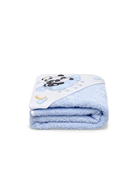 Capa de Baño 1 x 1 Mt Mod  Panda Nube Azul