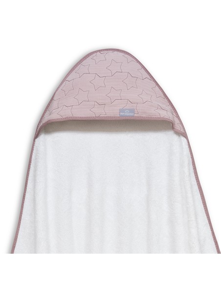 Capa de Baño 1X1 Mod Estrellas Muselina Bco/Maquillaje