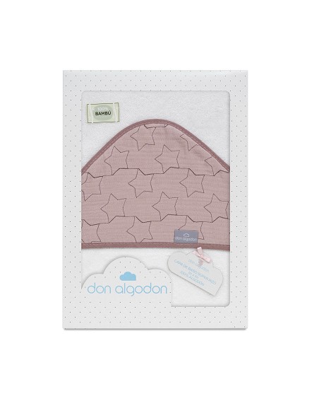 Capa de Baño 1X1 Mod Estrellas Muselina Bco/Maquillaje