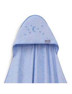 Capa de Baño 1X1 Bambu D. Algodon Luna Estrellas Azul