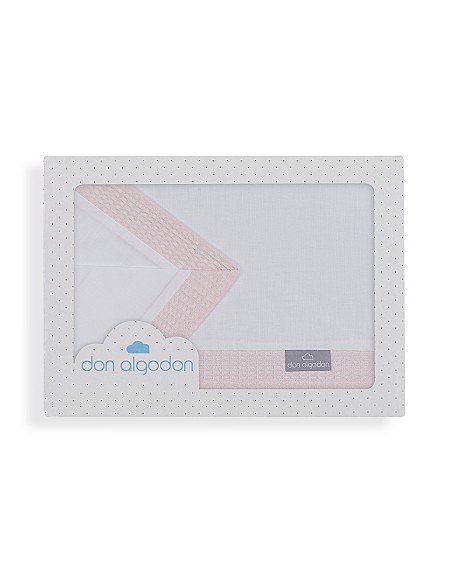 Trip Coche 100% Alg Mod Astrid Bco/Rosa