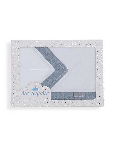 Trip Coche 100% Alg Mod Astrid Bco/Petroleo