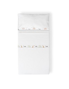 Triptico Coche 100% Algodon Mod. Serengueti Blanco 2