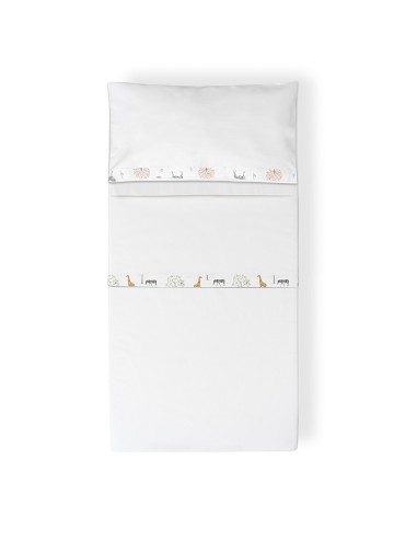 Triptico Coche 100% Algodon Mod. Serengueti Blanco