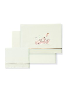 Triptico Coche 100% Algodon Mod. Jirafa Tren Beig