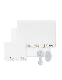 Triptico Cuna 100% Algodon Mod. Serengueti+Kit Peine y...