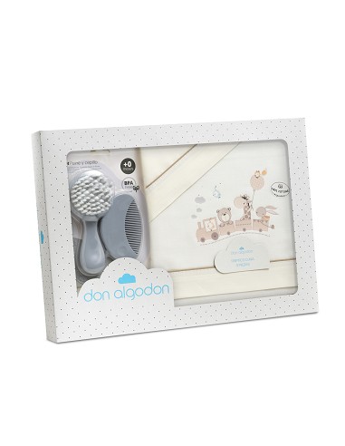 Triptico Cuna 100% Algodon Mod. Jirafa Tren+Kit...