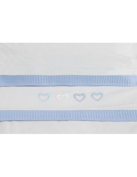 Triptico Cuna 100% Alg Mod Cuore Bco/Azul