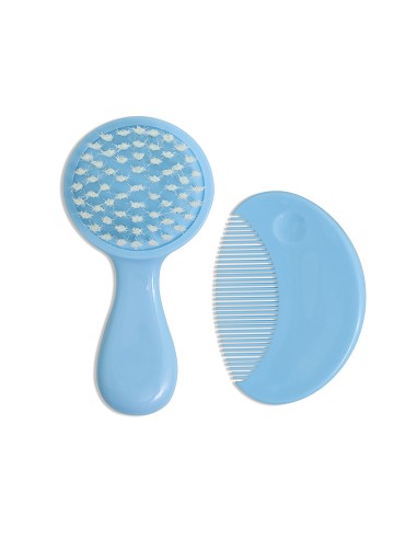 Triptico Cuna 100% Alg Mod Cuore Bco/Azul