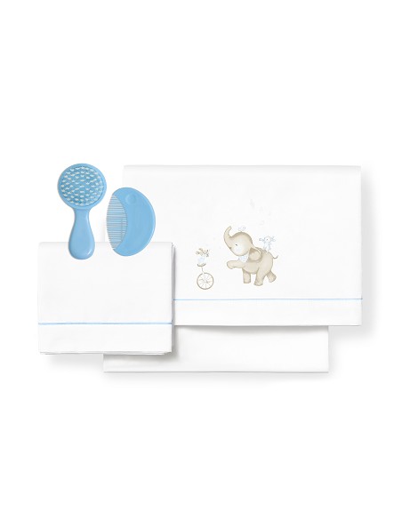 Triptico Cuna 100% Alg Mod Music And Friends Azul