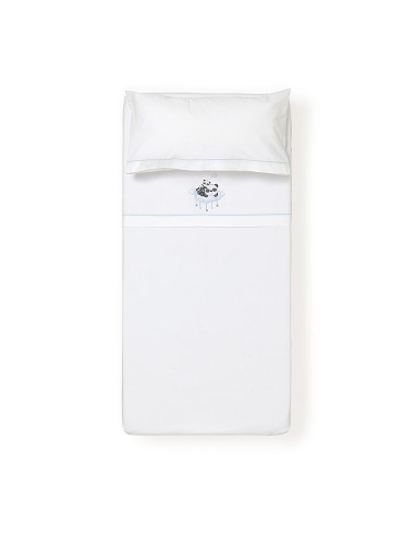 Triptico Cuna 100% Alg Mod Panda Nube Azul