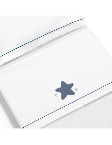 Triptico Minicuna Muselina Estrella Bco/Azul