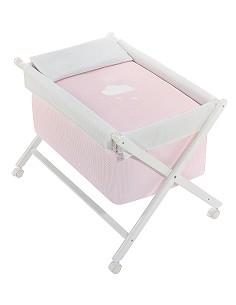 Minicuna +Textil Mad Bca Mod  Viggo Rosa