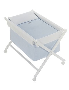 Minicuna +Textil Mad Bca Mod  Astrid Azul