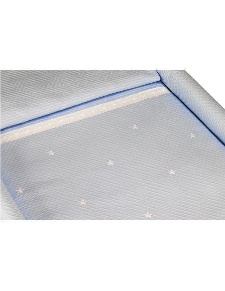 Minicuna +Textil Mad Bca Mod  Enzo Azul