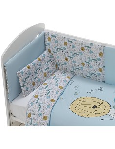 Juego 3 Pcs Funda Nordica Tejido Punto  Mod Indara Azul 2