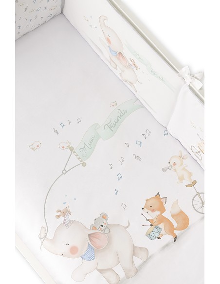 Funda Nordica + Almohada + Chichonera + Relleno  Mod Music And Friends Azul