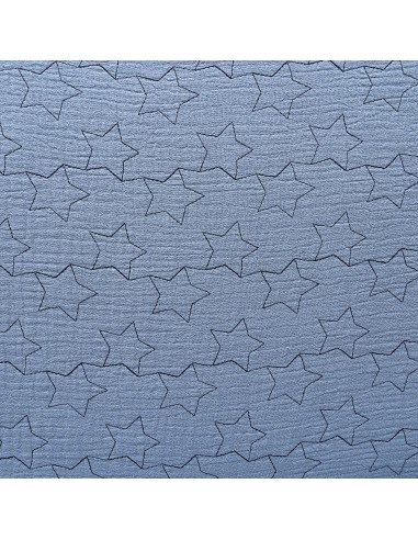 Bolso Maternal Muselina Modelo Estrellas Petroleo