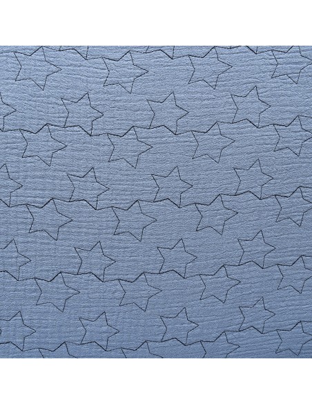 Bolso Maternal Muselina Modelo Estrellas Petroleo