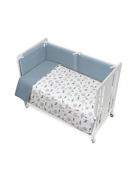 Set 2 Pcs Funda Nordica+Chichonera Desenfundable Mod. Serengueti Blanco