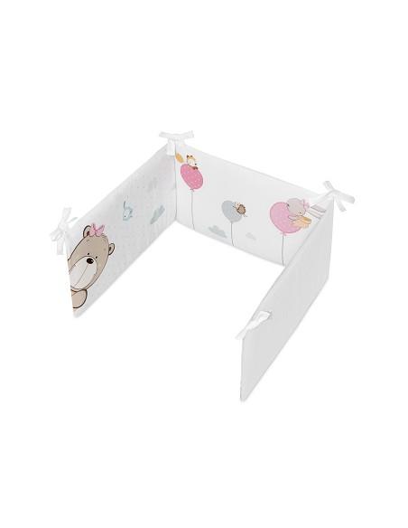 Set 2 Pcs Funda Nordica+Chichonera Desenfundable Mod. Jirafa Tren Rosa