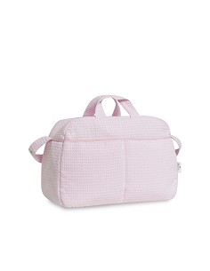 Bolso Maternal Nido de Abeja Rosa