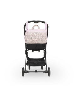 Bolso Maternal Nido de Abeja+Flores Rosa 2