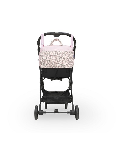 Bolso Maternal Nido de Abeja+Flores Rosa