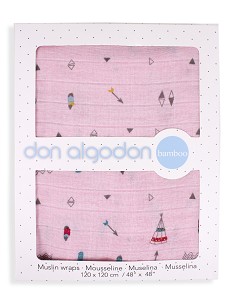 Muselina 1. 20X1. 20 Mod Cabaña Rosa